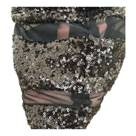 L'Impasse NY Black Sequin and Mesh Sexy Bodycon Party Dress Size S - Picture 7 of 13